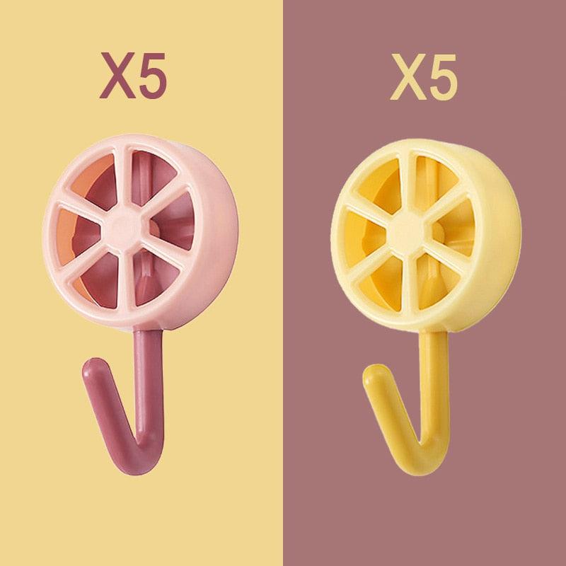 10-Piece Self-Adhesive Wall Hook Set