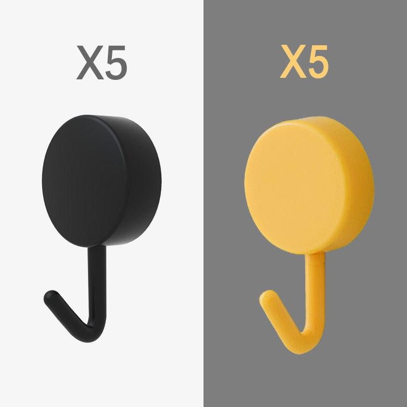 10-Piece Self-Adhesive Wall Hook Set