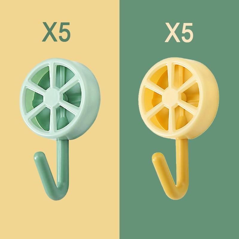 10-Piece Self-Adhesive Wall Hook Set