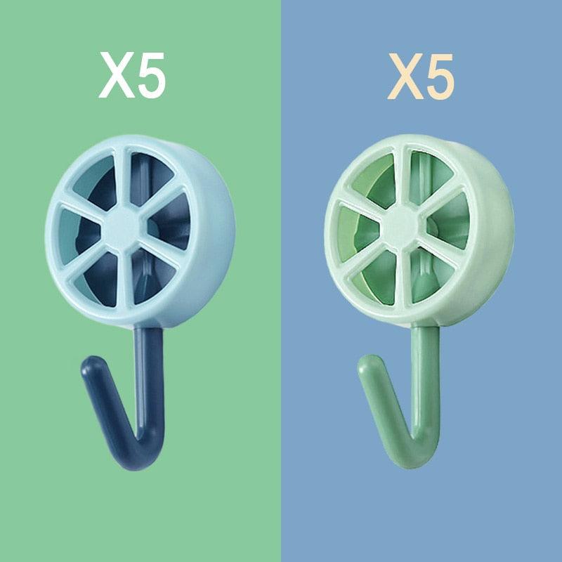 10-Piece Self-Adhesive Wall Hook Set