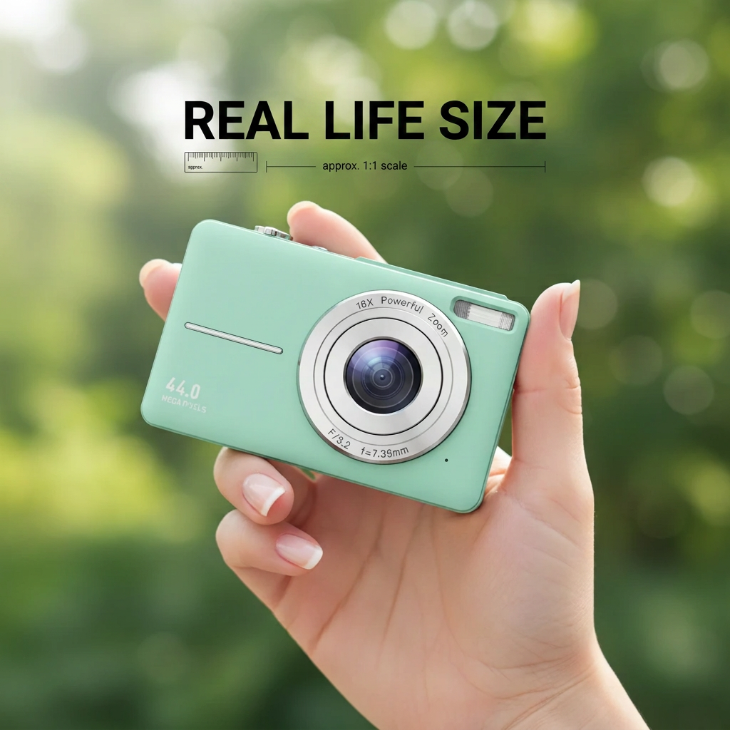 Vintage Digital Camera 1080P Compact Retro Camera with Screen