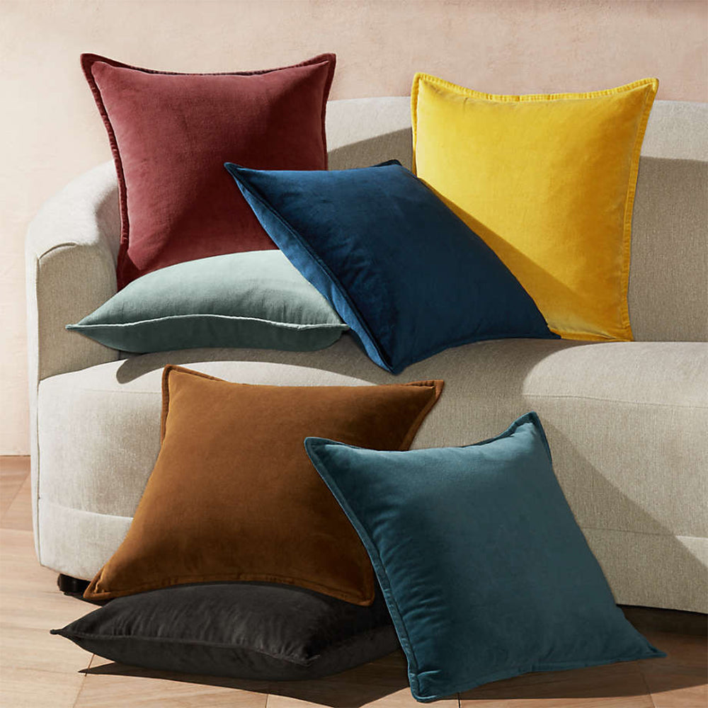 Velvet Throw Pillow with Insert