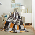Plaid Patchwork Fleece Throw Blanket