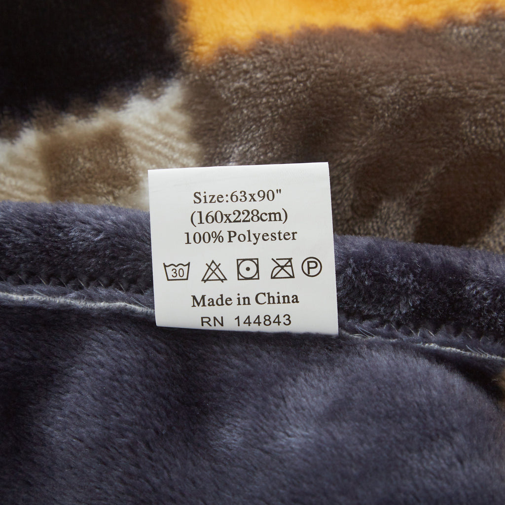 Plaid Patchwork Fleece Throw Blanket